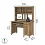 Bush Furniture Salinas 48"W Small Computer Desk with Hutch, Reclaimed Pine (MY72408-03)~#|#~sp164754872_sc7