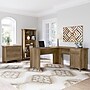 Bush Furniture Salinas 60"W L Shaped Desk with Lateral File Cabinet and 5 Shelf Bookcase, Reclaimed Pine (SAL003RCP)~#|#~sp164755509_sc7