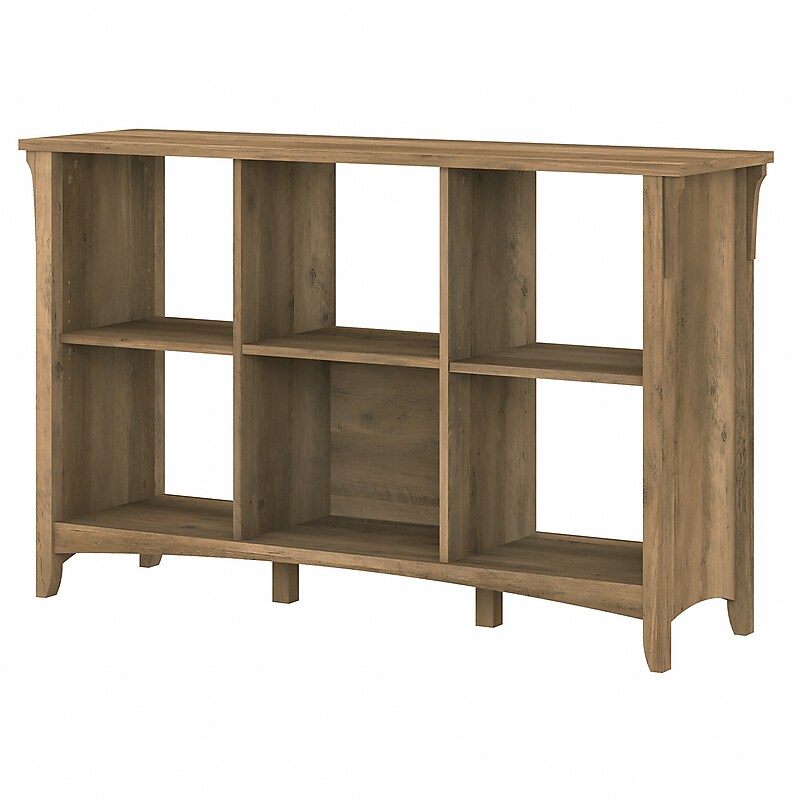 Bush Furniture Salinas 30" 6-Shelf Cube Organizer with Adjustable Shelves, Reclaimed Pine Laminate (SAB148RCP-03) image 1