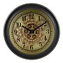 La Crosse Clock 13 Inch Round Bronze Metal Analog Clock with Working Gears (BBB85289)~#|#~sp164811422_sc7