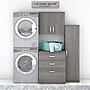 Bush Business Furniture Universal 62"W 3-Piece Modular Storage Set with 5 Shelves, Platinum Gray (UNS005PG)~#|#~sp164811461_sc7
