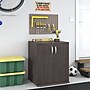 Bush Business Furniture Universal 34" Floor Storage Cabinet with 2 Shelves, Storm Gray (UNS128SG)~#|#~sp164811614_sc7