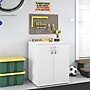 Bush Business Furniture Universal 34" Floor Storage Cabinet with 2 Shelves, White (UNS128WH)~#|#~sp164811620_sc7