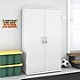 Bush Business Furniture Universal 62" Tall Storage Cabinet with Doors and 5 Shelves, White (UNS136WHK)~#|#~sp164811630_sc7