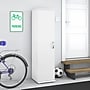 Bush Business Furniture Universal 62" Tall Narrow Storage Cabinet with Door and 3 Shelves, White (UNS116WH)~#|#~sp164811683_sc7