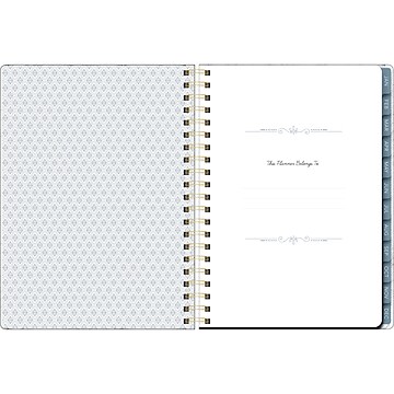 2023 Southworth Rustic Sage Blossom Wreath 8.5" x 11" Weekly & Monthly Planner, Multicolor (91058)