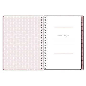 2023 Southworth Playful Rust and Pearl Links 7" x 9.25" Weekly & Monthly Planner, Mauve/Gold (91081)