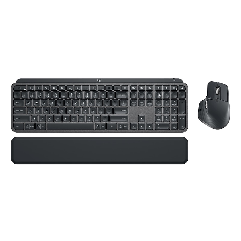 Logitech MX Keys for Business Wireless Keyboard and Laser Mouse Combo, Graphite (920-009292) image 1