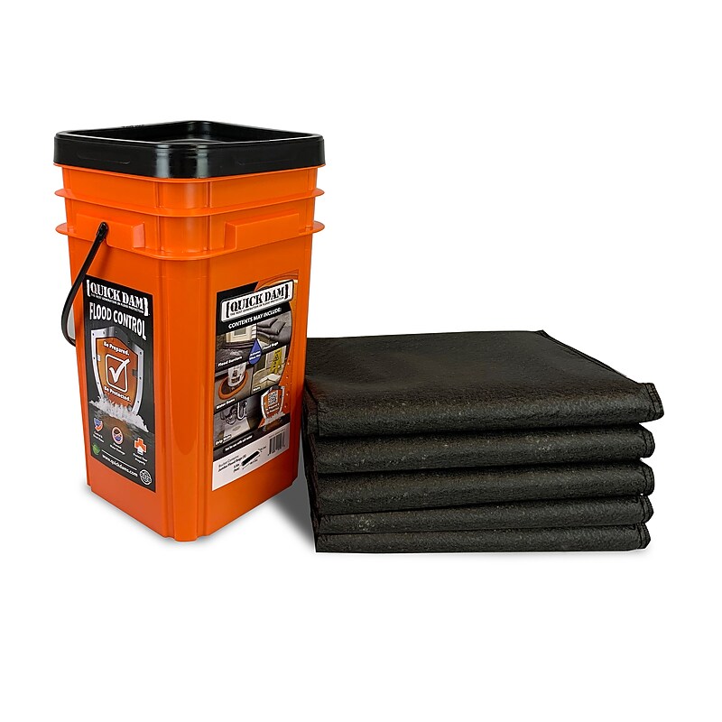 Quick Dam Grab & Go Jumbo Flood Bag, 48", Up to 8 Gal. 5/Box (QDGG1248-5) image 1