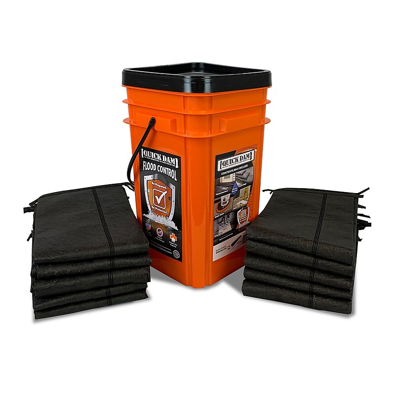 Quick Dam Grab & Go Flood Barrier, 60", Up to 4.25 Gal., 10/Box (QDGG5-10) image 1