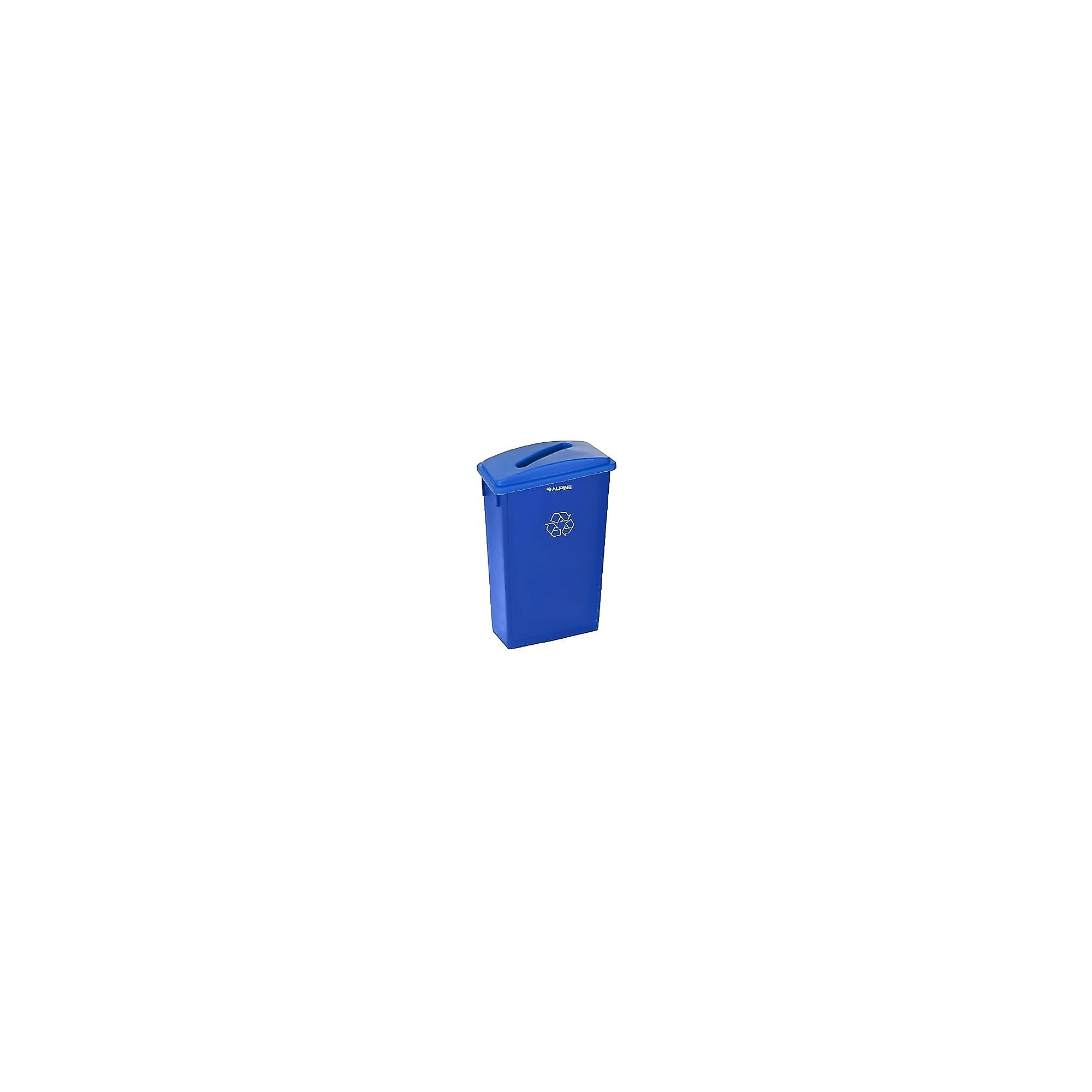 Alpine Industries Polypropylene Recycling Bin, 23 Gallon, Blue (477-R-BLU-PKG3) Sansujyuku sansujyuku.com