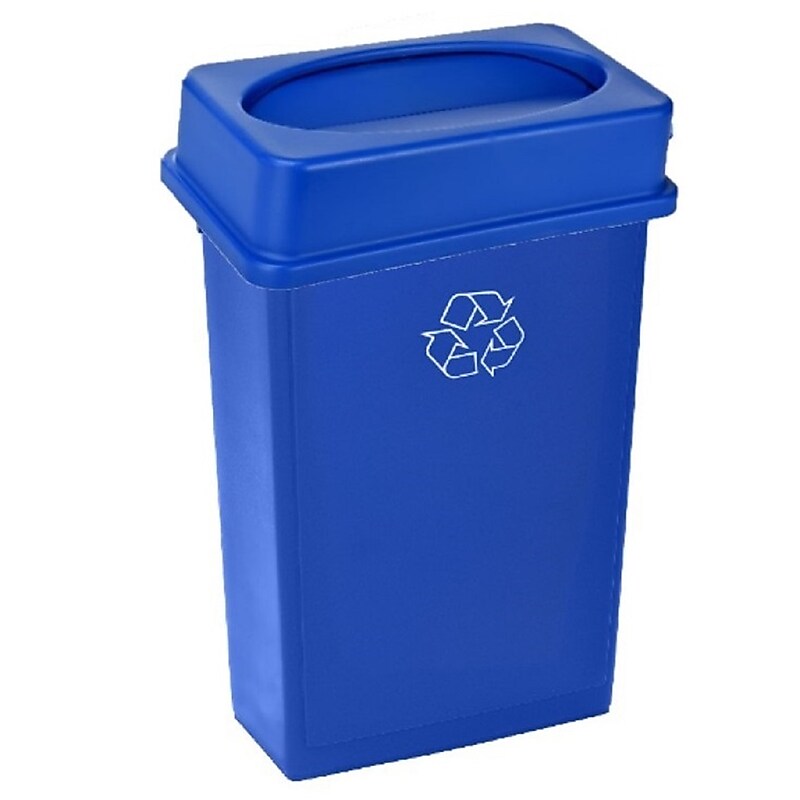 Alpine Industries Polypropylene Recycling Bin, 23 Gallon, Blue (477-R-BLU-PKG1) image 1