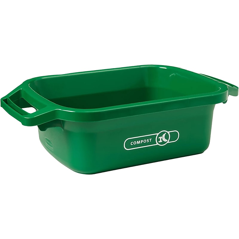 Rubbermaid 3-Gallon Kitchen Compost Bin, Green (2055571) image 1