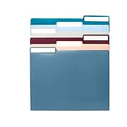 Poppin File Folder, 1/3-Cut Tab, Letter Size, Assorted Colors, 6/Pack (108844)
