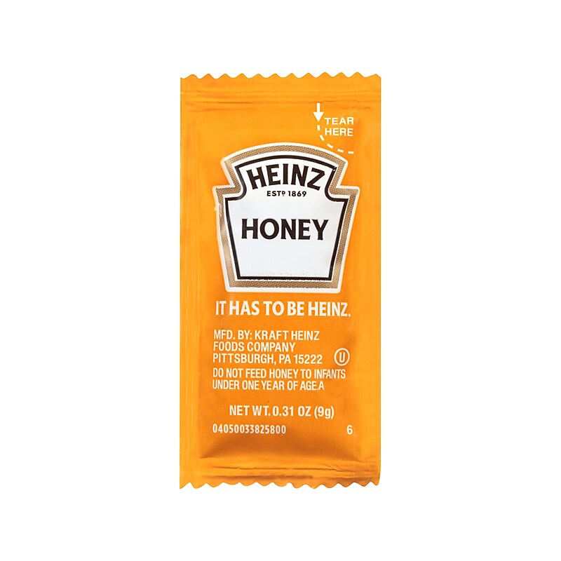 Heinz Single Serve Honey Packets, 0.31 oz., 200/Carton (533700) image 1