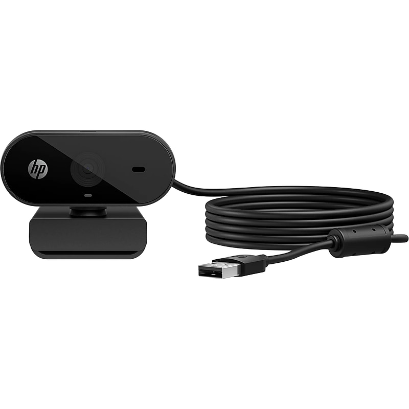HP 320 FHD 1080p Webcam, 2 Megapixels, Black (53X26AA#ABL) image 1