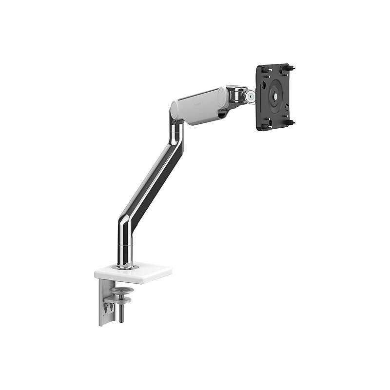 Humanscale M2.1 Adjustable Monitor Arm, Polished Aluminum/White (M21CMWBTB.WFH) image 1