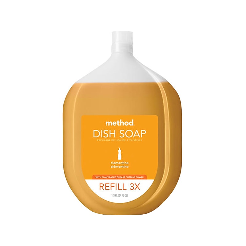 Method Liquid Dish Soap Refill, Clementine, 54 oz. (10576) image 1