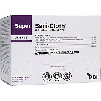 PDI Sani-Cloth Super Large Wipes, 50/Pack (H04082)