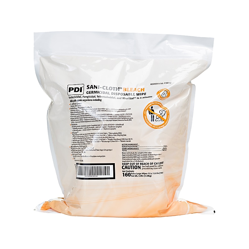 PDI Sani-Cloth Disinfecting Wipe Refill, 160/Refill, 2 Refills/Carton (P700RF) image 1