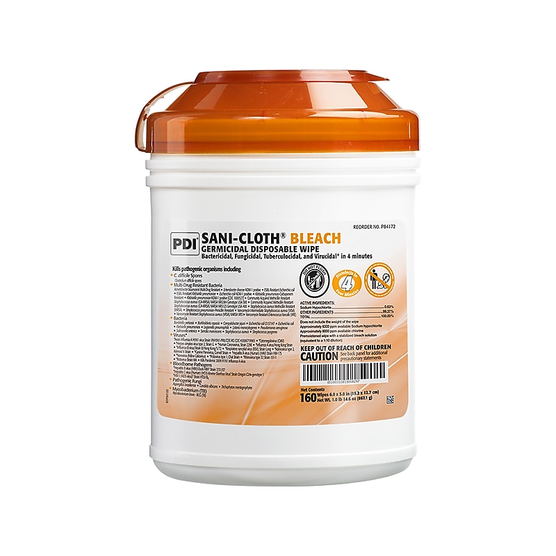 PDI Sani-Cloth Disinfecting Wipes, 160/Canister, 12 Canisters/Carton (P84172) image 1