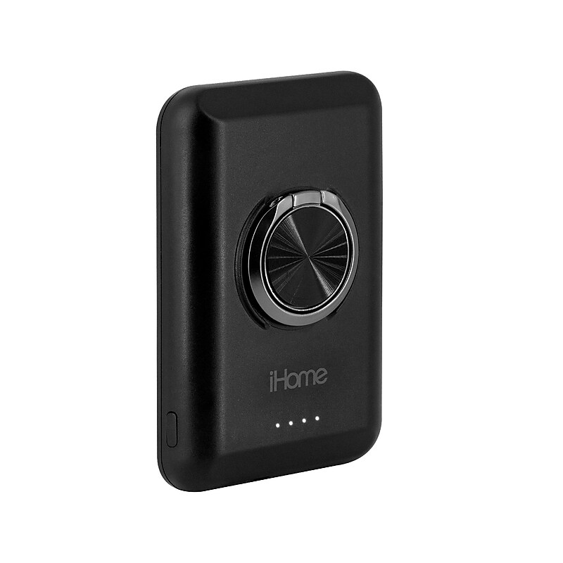 iHome MagSafe Magnetic Power Bank for iPhone 12/13, 5000mAh, Black (2IHPP0852B4L2) image 1