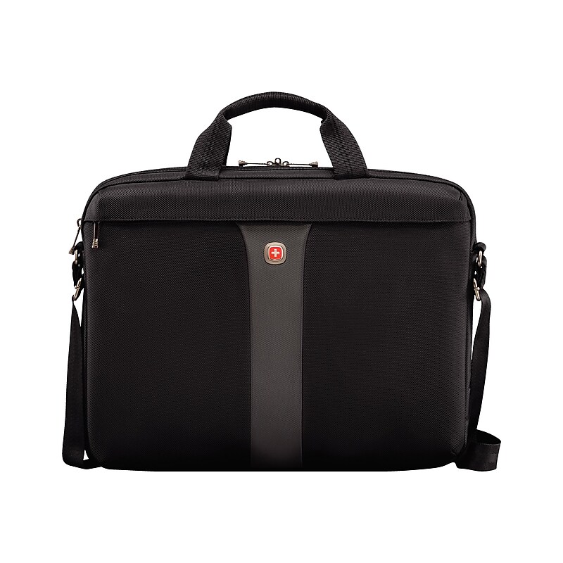 Wenger Legacy 17" Polyester Laptop Bag, TSA Checkpoint Friendly, Black (67444140) image 1