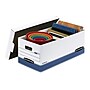 Bankers Box Medium-Duty Corrugated File Storage Boxes, Lift-Off Lid, Letter Size, White/Blue, 20/Carton (0070110)~#|#~sp165492549_sc7