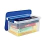 Bankers Box Heavy-Duty Latch Lid Plastic File Box, Letter Size, Blue/Clear, Each (86101)~#|#~sp165492743_sc7