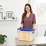 Bankers Box Heavy-Duty Latch Lid Plastic File Box, Letter Size, Blue/Clear, Each (86101)~#|#~sp165492744_sc7