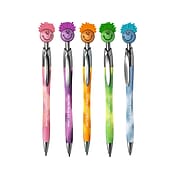 Baudville Tie-Dye Mood Retractable Pens, Black Ink, 5/Pack (94380)