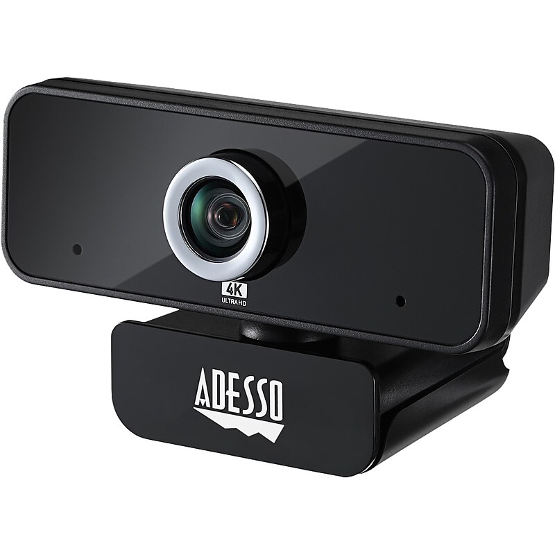 Adesso CyberTrack HD 3840x2160 Webcam, 8 Megapixels, Black (CYBERTRACK6S) image 1