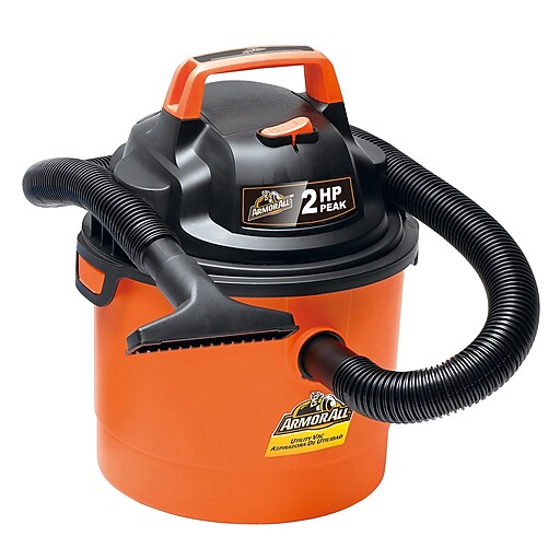 Armor All 2.5 Gal Wet/Dry 2HP Portable Vacuum Cleaner Orange, (VOM205P