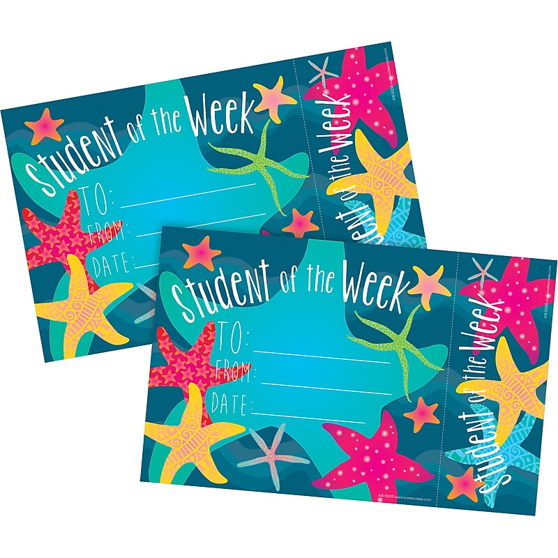 Barker Creek Kai Ola Student of the Week Awards & Bookmarks Set, 8.5" x 5.5”, Multicolored, 60/Set (4157) image 1