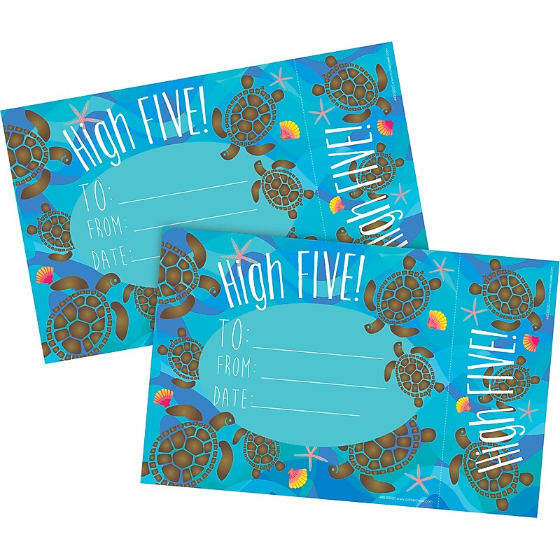 Barker Creek Kai Ola High Five Awards & Bookmarks Set, 8.5" x 5.5”, Multicolored, 60/Set (4159) image 1