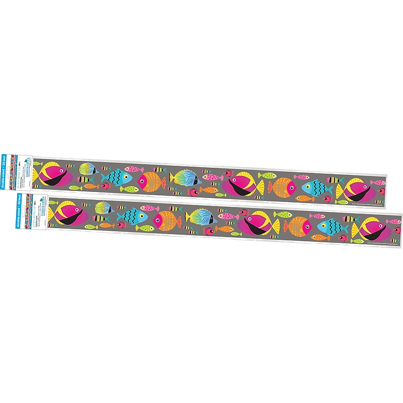 Barker Creek Double-Sided Border, 35" x 3", Kai Ola Tropical Fish, 24/Pack (4308) image 1