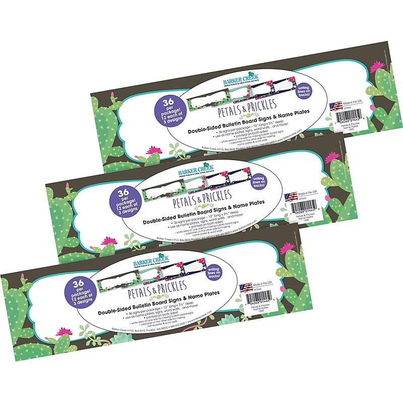 Barker Creek Sea & Sky School Name Plates, 12" x 3.5", 108/Set (4317) image 1