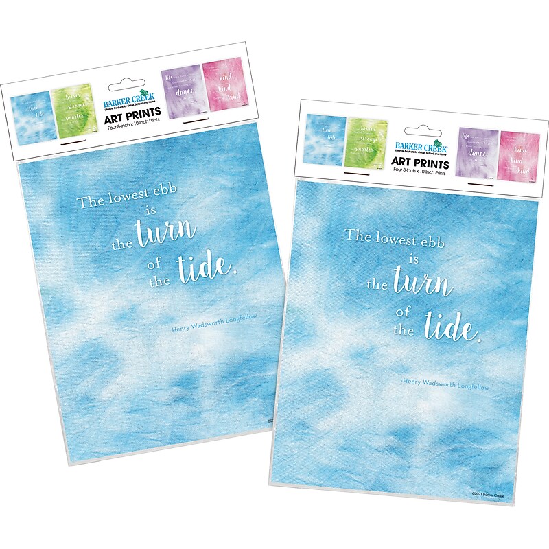 Barker Creek Dancing In The Rain Art Prints, Tie-Dye and Ombré Collection, 8/Set (4345) image 1