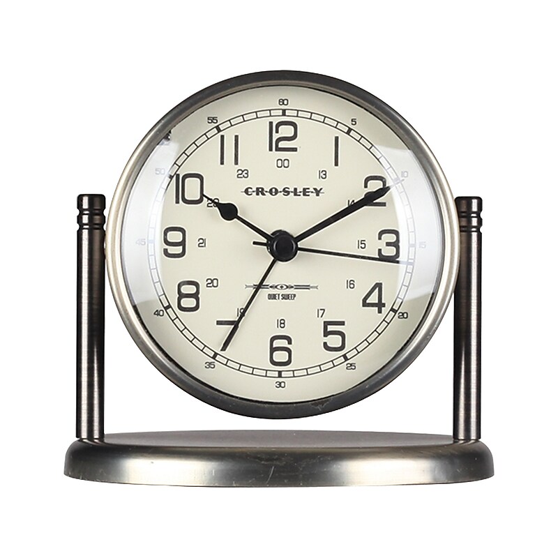 Crosley Desk Clock, Metal (CR33860) image 1