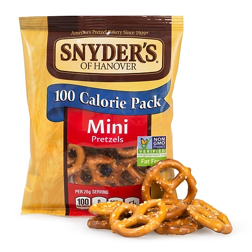 Snyders Mini Original Pretzels Twists, .92 oz., 36 Bags/Box (22000487