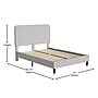 Flash Furniture Addison Upholstered Platform Bed in Light Gray Fabric, Queen (HG3WPB21Q03QGY)~#|#~sp166196132_sc7