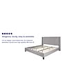 Flash Furniture Riverdale Upholstered Platform Bed in Light Gray Fabric, King (HG44)~#|#~sp166196216_sc7