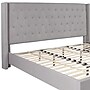 Flash Furniture Riverdale Upholstered Platform Bed in Light Gray Fabric, King (HG44)~#|#~sp166196218_sc7