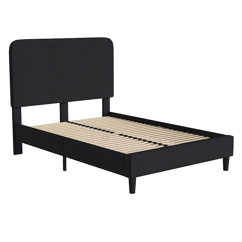 Flash Furniture Addison Upholstered Platform Bed in Charcoal Fabric, Full (HG3WPB21F02FBK) image 1
