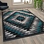 Flash Furniture Teagan Collection 6' x 9' Rectangle Area Rug, Machine Made, Olefin/Jute, Turquoise (OKRRG110669TQ)~#|#~sp166196331_sc7
