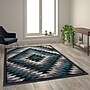 Flash Furniture Teagan Collection 6' x 9' Rectangle Area Rug, Machine Made, Olefin/Jute, Turquoise (OKRRG110669TQ)~#|#~sp166196379_sc7