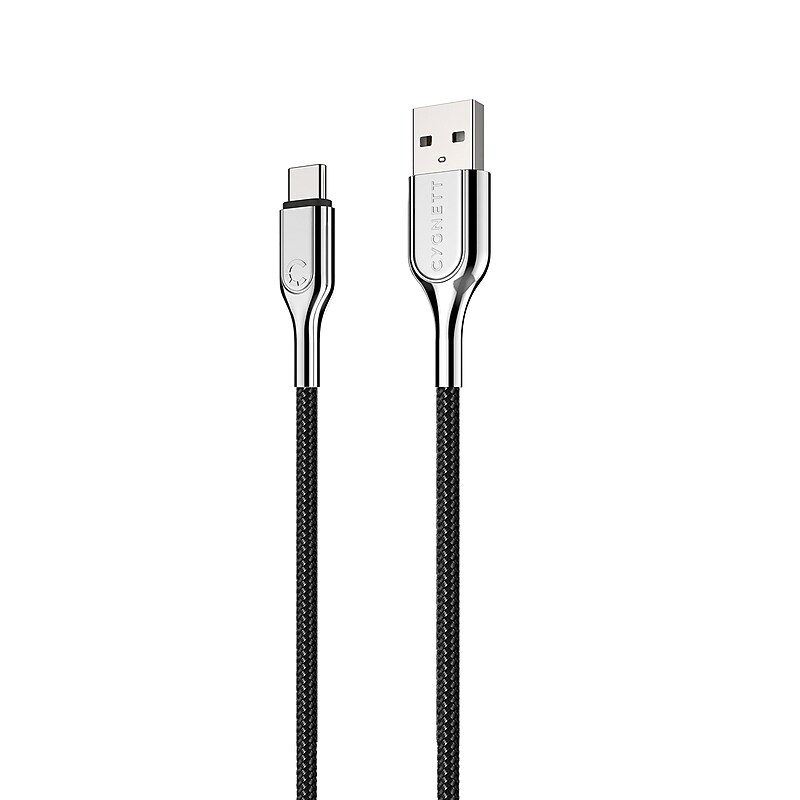 Cygnett Armored 2.0 USB-C to USB-A Charge and Sync Cable, 6', Black (CY2682PCUSA) image 1