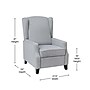Flash Furniture Prescott Fabric Push Back Recliner, Gray (BOBS70021GY)~#|#~sp166197731_sc7