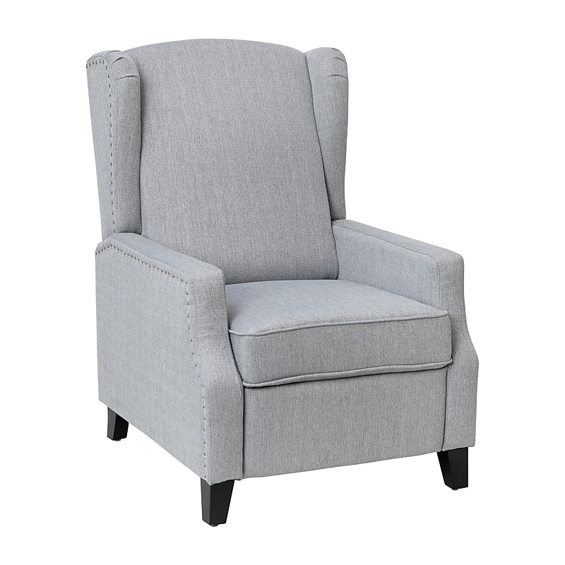 Flash Furniture Prescott Fabric Push Back Recliner, Gray (BOBS70021GY) image 1