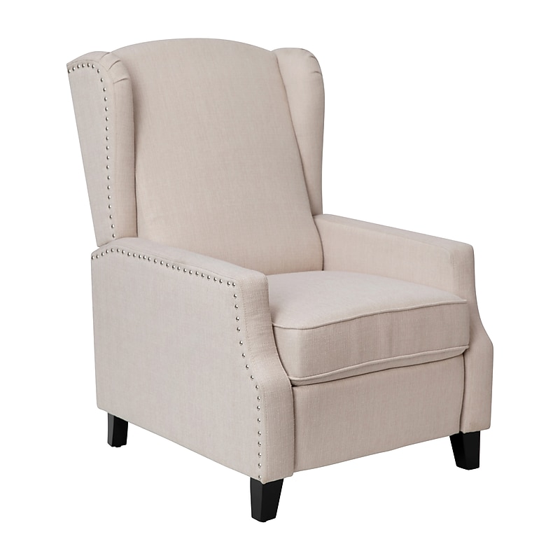 Flash Furniture Prescott Fabric Push Back Recliner, Cream (BOBS70021CREAM) image 1